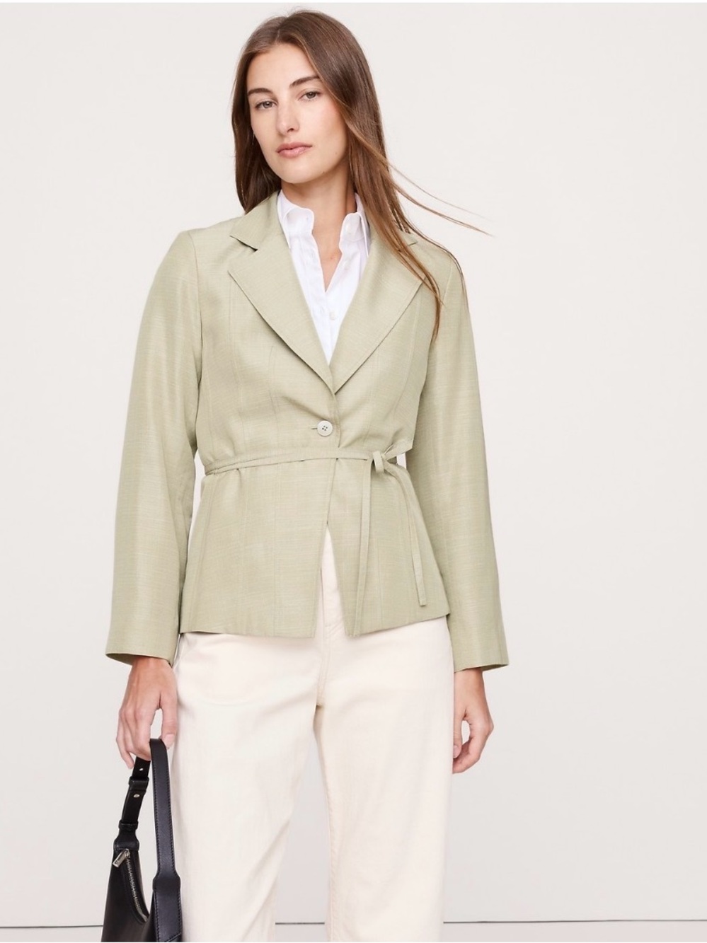 Banana Republic Seamed Belted Blazer
